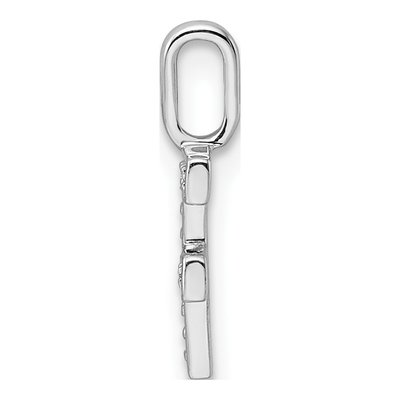14K White Gold Diamond Letter F Pendant – view 2