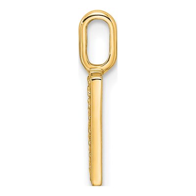14K Yellow Gold 1/15 ct tw Diamond Letter H Pendant – view 2