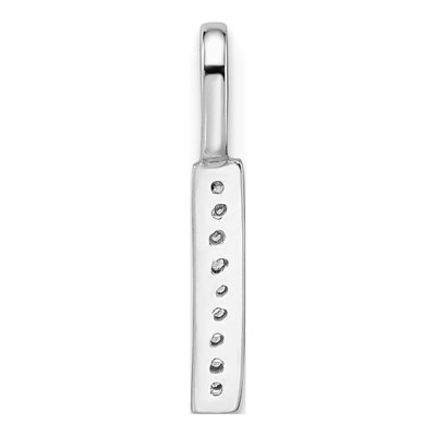14K White Gold Diamond Initial I Pendant – view 3