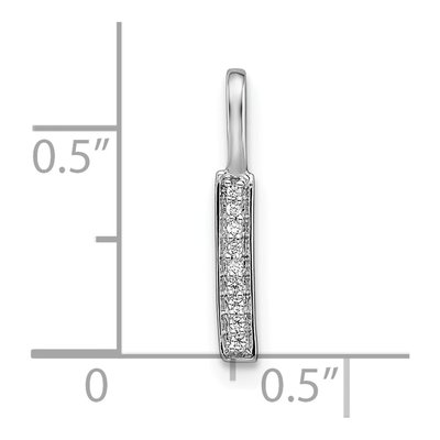 14K White Gold Diamond Initial I Pendant – view 4