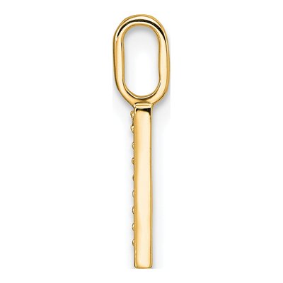 14K Yellow Gold Diamond Initial I Pendant – view 2