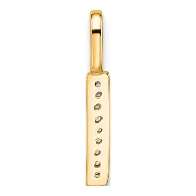 14K Yellow Gold Diamond Initial I Pendant – view 3
