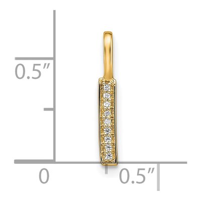 14K Yellow Gold Diamond Initial I Pendant – view 4
