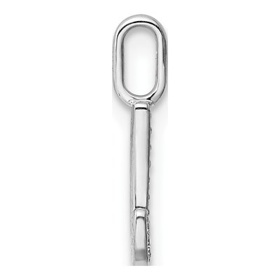 14K White Gold Diamond Letter J Pendant – view 3