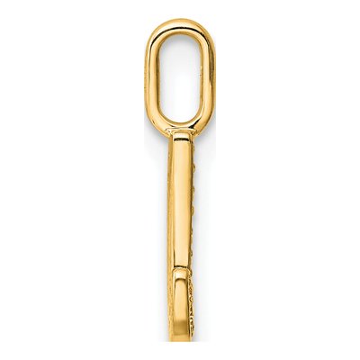 14K Yellow Gold Diamond Letter J Pendant – view 2