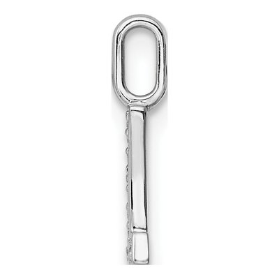 14K White Gold Diamond Letter L Pendant – view 3