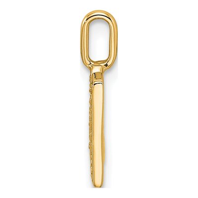 14K Yellow Gold 1/10 ct tw Diamond Letter M Pendant – view 2