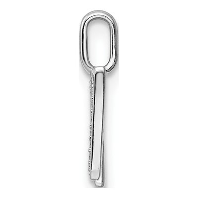 14K White Gold 1/15 ct tw Diamond Letter N Pendant – view 3