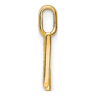 14K Yellow Gold 1/15 ct tw Diamond Letter N Pendant – view 2