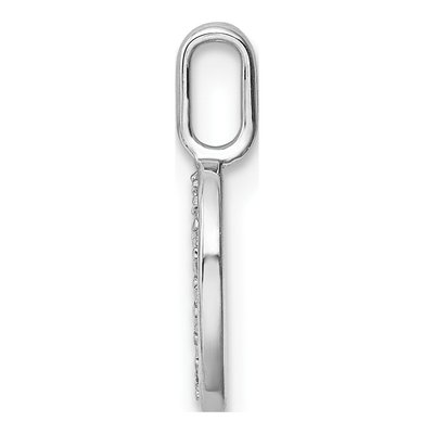 14K White Gold 1/15 ct tw Diamond Letter O Pendant – view 2