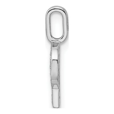 14K White Gold 1/20 ct tw Diamond Letter P Pendant – view 3