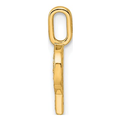 14K Yellow Gold 1/20 ct tw Diamond Letter P Pendant – view 2