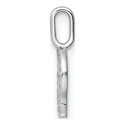 14K White Gold Diamond Letter Q Pendant – view 2