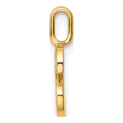 14K Yellow Gold 1/20 ct tw Diamond Letter S Pendant – view 2