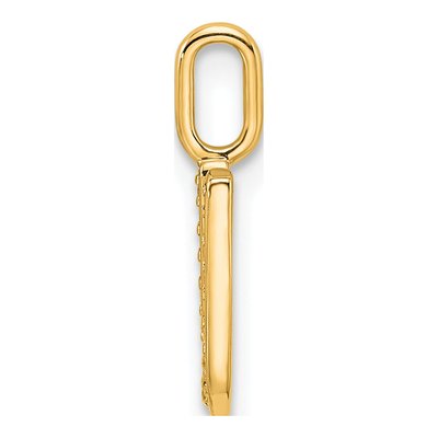 14K Yellow Gold 1/15 ct tw Diamond Letter U Pendant – view 2