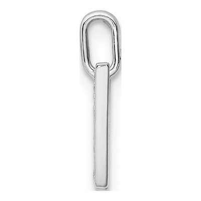 14K White Gold 1/10 ct tw Diamond Letter W Pendant – view 2