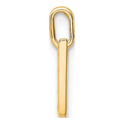 14K Yellow Gold 1/10 ct tw Diamond Letter W Pendant – view 2