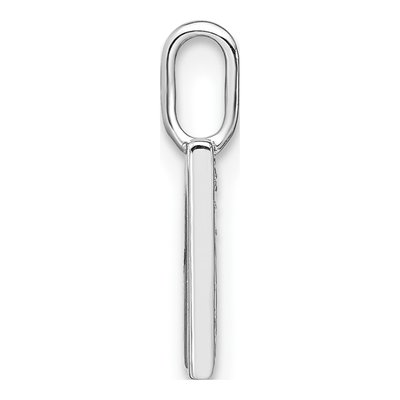 14K White Gold 1/10 ct tw Diamond Lower Case Letter M Pendant – view 3