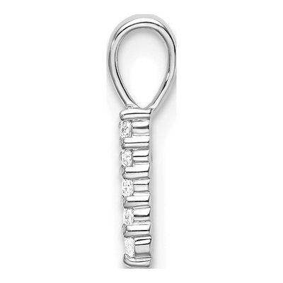 14K White Gold 1/15 ct tw Diamond Number 1 Pendant – view 3