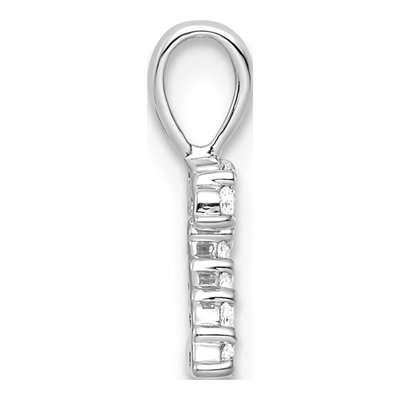 14K White Gold 1/10 ct tw Diamond Number 2 Pendant – view 3