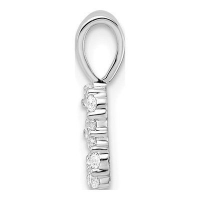 14K White Gold 1/10 ct tw Diamond Number 3 Pendant – view 3