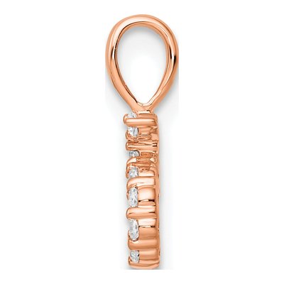 14K Rose Gold 1/8 ct tw Diamond Number 5 Pendant – view 2