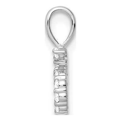 14K White Gold 1/8 ct tw Diamond Number 5 Pendant – view 3