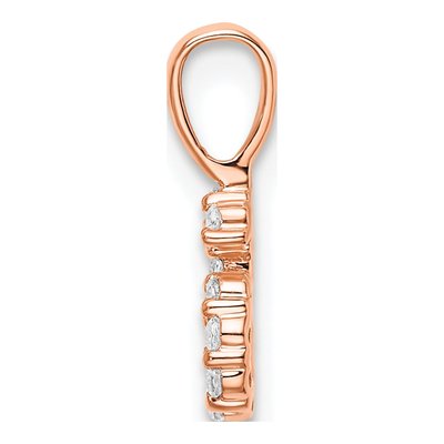 14K Rose Gold 1/8 ct tw Diamond Number 6 Pendant – view 2