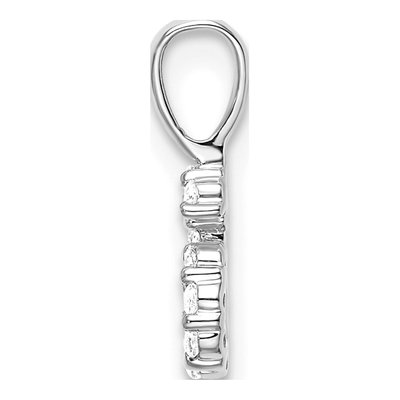 14K White Gold 1/8 ct tw Diamond Number 6 Pendant – view 2