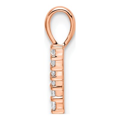 14K Rose Gold 1/10 ct tw Diamond Number 7 Pendant – view 2