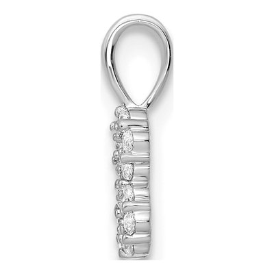 14K White Gold 1/7 ct tw Diamond Number 8 Pendant – view 3