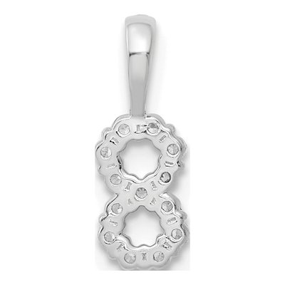 14K White Gold 1/7 ct tw Diamond Number 8 Pendant – view 5