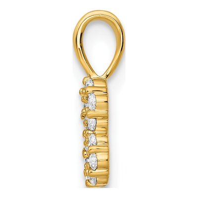 14K Yellow Gold 1/7 ct tw Diamond Number 8 Pendant – view 2