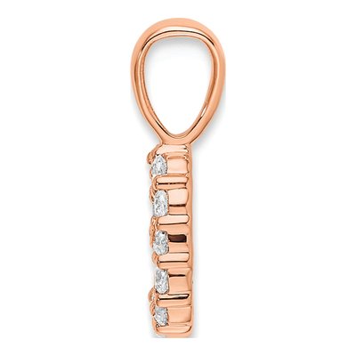 14K Rose Gold 1/8 ct tw Diamond Number 9 Pendant – view 3