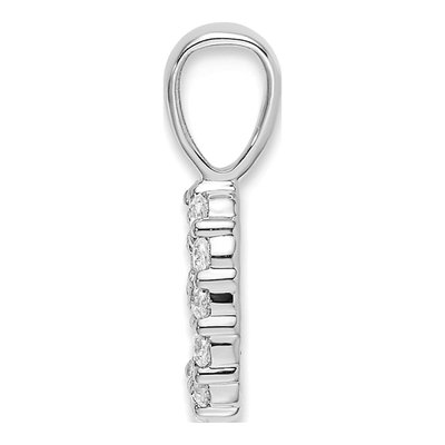 14K White Gold 1/8 ct tw Diamond Number 9 Pendant – view 3