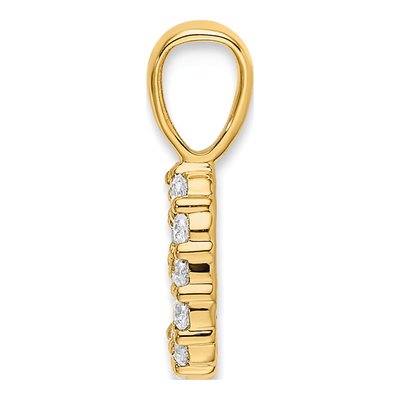 14K Yellow Gold 1/8 ct tw Diamond Number 9 Pendant – view 2