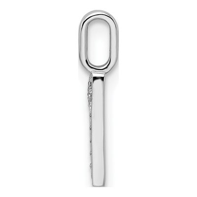 14K White Gold Diamond Number 1 Pendant – view 3