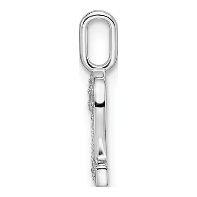 14K White Gold 1/15 ct tw Diamond Number 2 Pendant – view 3