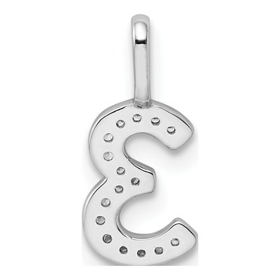 14K White Gold 1/15 ct tw Diamond Number 3 Pendant – view 5