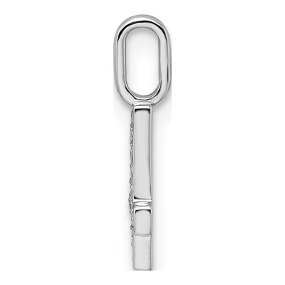 14K White Gold 1/15 ct tw Diamond Number 4 Pendant – view 2