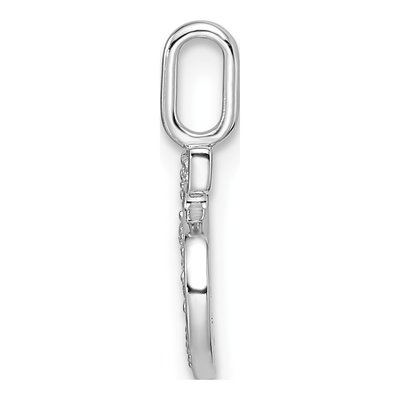 14K White Gold 1/15 ct tw Diamond Number 5 Pendant – view 3
