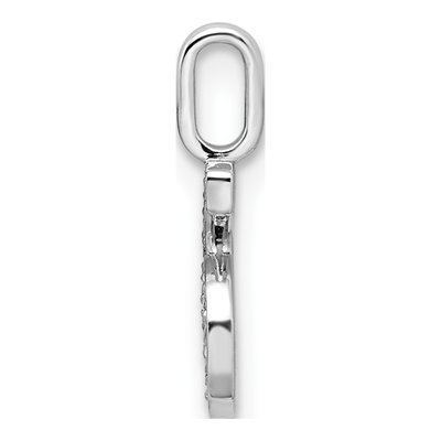 14K White Gold 0.09 ct tw Diamond Number 6 Pendant – view 2