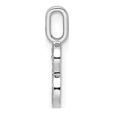 14K White Gold 1/10 ct tw Diamond Number 8 Pendant – view 2