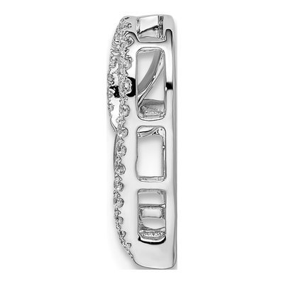14K White Gold 1/10 ct tw Diamond Heart Slide Pendant – view 3