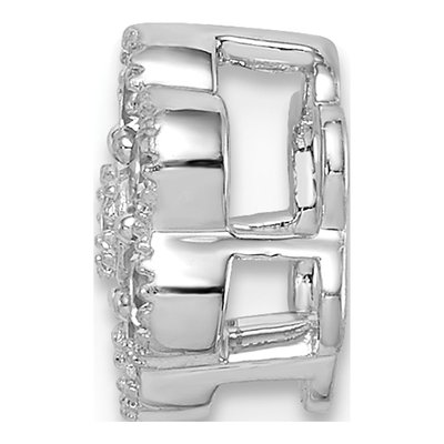 14K White Gold 1/4 ct tw Lab-Grown Diamond Floral Slide Pendant – view 2