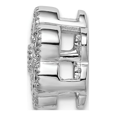 14K White Gold 1/2 ct tw Lab-Grown Diamond Floral Slide Pendant – view 3