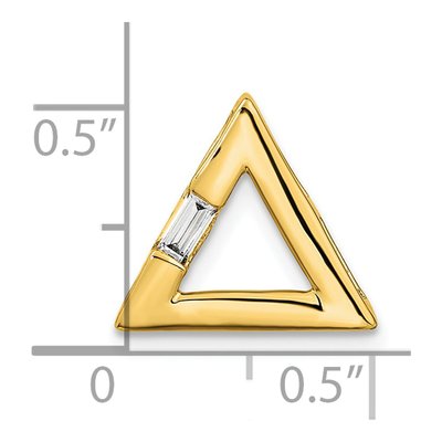 14K Yellow Gold 1/8 ct tw Diamond Triangle Slide Pendant – view 5