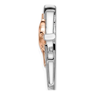 14K Two-Tone Gold Diamond Cross Slide Pendant – view 3