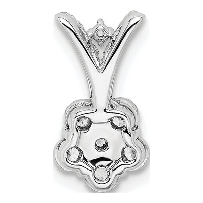 14K White Gold 1/4 ct tw Diamond Flower Pendant – view 4