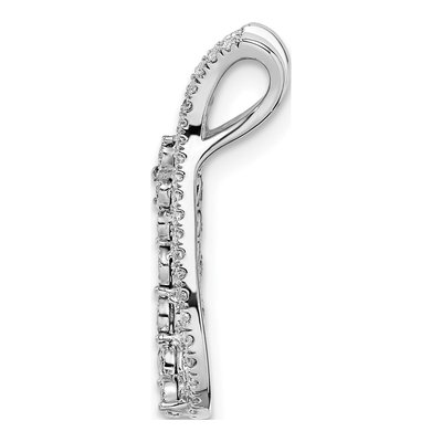 14K White Gold 1/6 ct tw Diamond Teardrop Slide Pendant – view 2